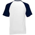 Miniatyrbild 2 av 2: Fruit of the Loom Baseball T-Shirt med kontrasterande panel för vuxna, unisex