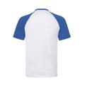 Miniatyrbild 2 av 3: Fruit of the Loom Baseball T-Shirt med kontrasterande panel för vuxna, unisex