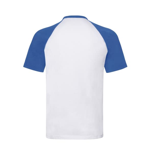 Fruit of the Loom Baseball T-Shirt med kontrasterande panel för vuxna, unisex
