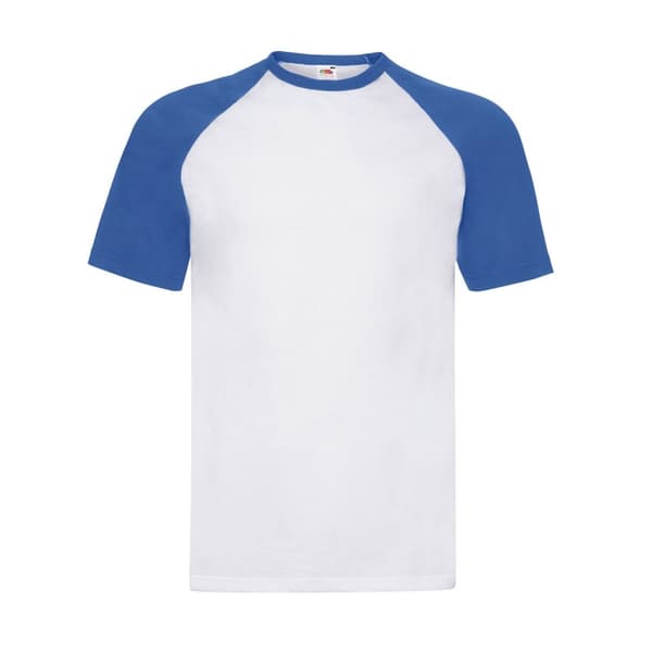 Fruit of the Loom Baseball T-Shirt med kontrasterande panel för vuxna, unisex