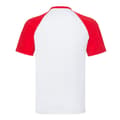 Miniatyrbild 2 av 3: Fruit of the Loom Baseball T-Shirt med kontrasterande panel för vuxna, unisex