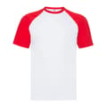 Miniatyrbild 1 av 3: Fruit of the Loom Baseball T-Shirt med kontrasterande panel för vuxna, unisex