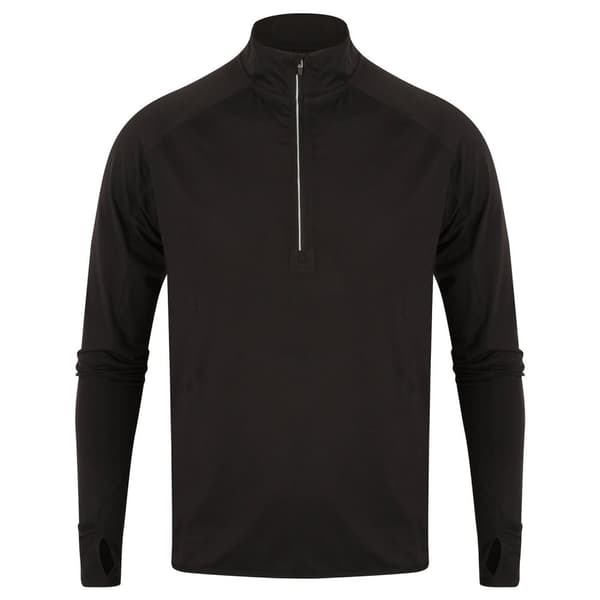 Tombo Mens Quarter Zip Long-Sleeved Top