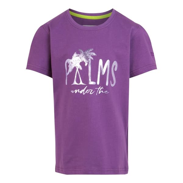 Regatta Childrens/Kids Bosley VII Palm Tree T-Shirt Sunset Purple 5-6 Years