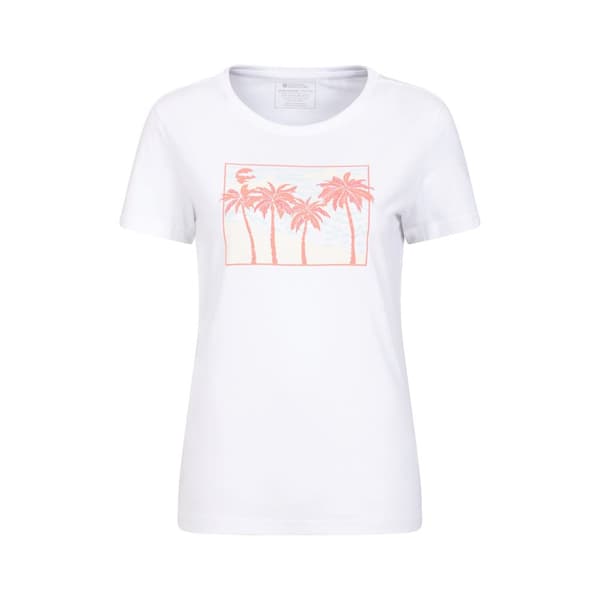 Mountain Warehouse Womens/Ladies Postcard Palm Organic T-Shirt White 20 UK