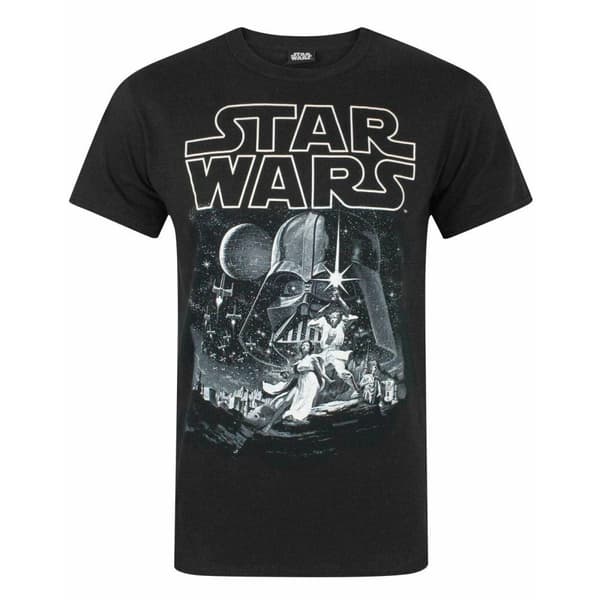 Star Wars: A New Hope Mens Poster T-Shirt Black S