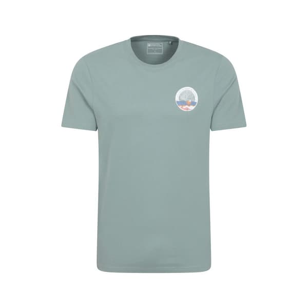 Mountain Warehouse Mens St Davids Printed Organic T-Shirt Pale Green S