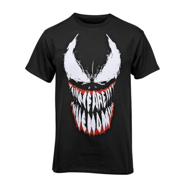 Marvel T-shirt i bomull för flickor Spider Man Venom Teeth Face