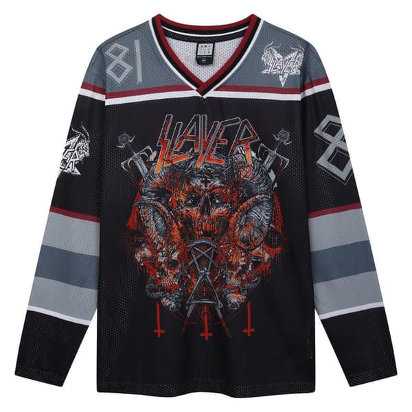 Amplified Mens Slayer Hockey Jersey Black/Red/Grey M