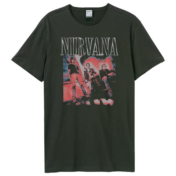 Amplified Unisex Vuxen Distressed Band Photo Nirvana T-shirt