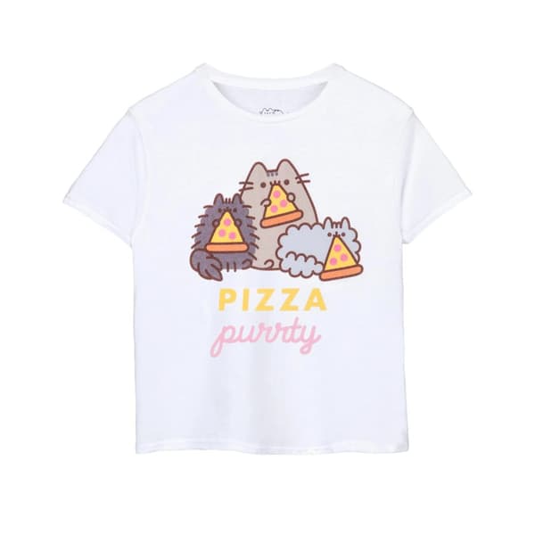 Pusheen Girls Pizza Purrty Short-Sleeved T-Shirt