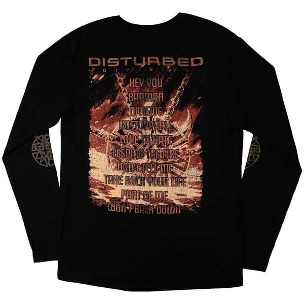 Disturbed Unisex Adult European Tour ´23 Divisive Long-Sleeved T-Shirt