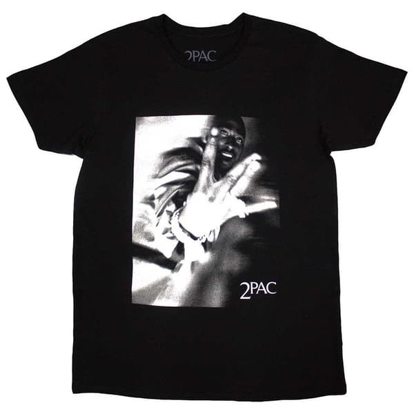Tupac Shakur Unisex Adult Fingers Tone T-Shirt