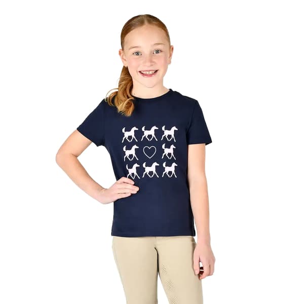 Dublin T-shirt Tilly Heart Horses för flickor Naval Academy 14 Years