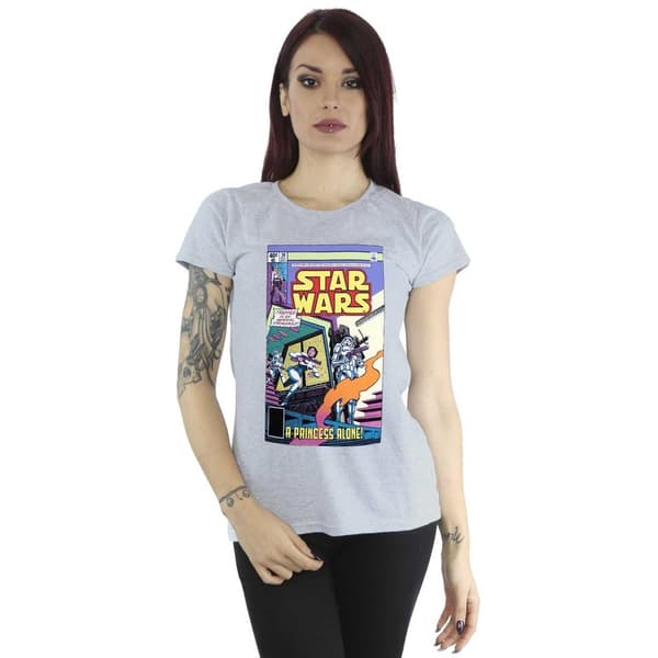 Star Wars Unisex Adult A Princess Alone Comic Cover T-Shirt