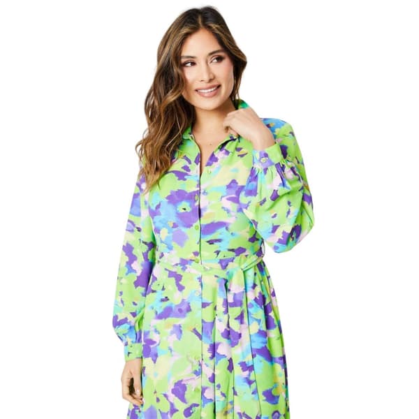 Principles Womens/Ladies Abstract Floral Belt Shirt Dress