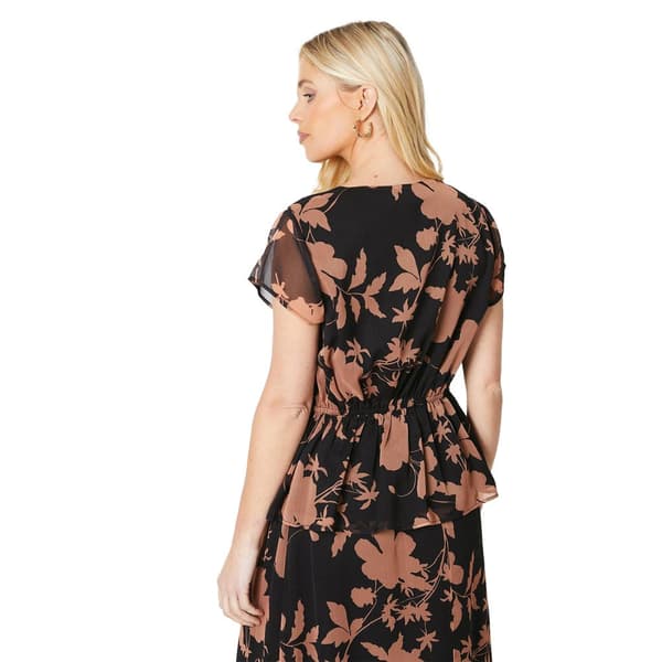 Principles Dam/Lady Floral Mock Wrap Petite Top