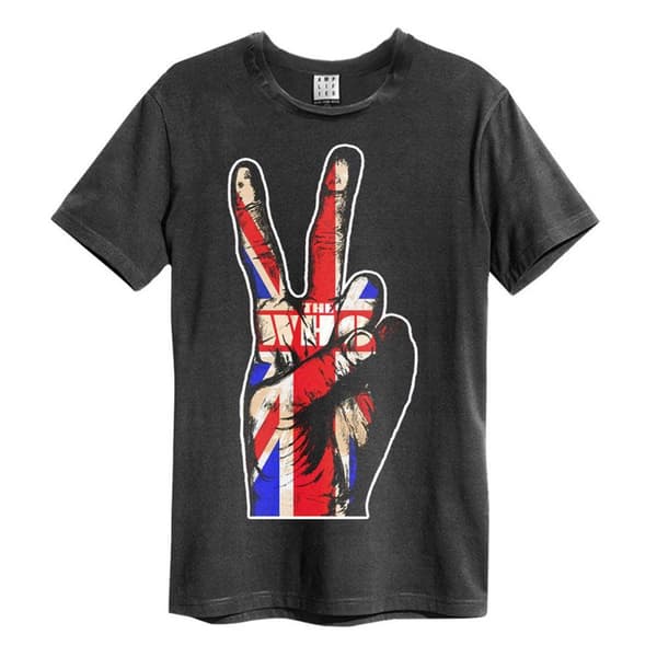 Amplified Unisex Vuxen Union Jack Hand The Who Vintage T-shirt Charcoal XL