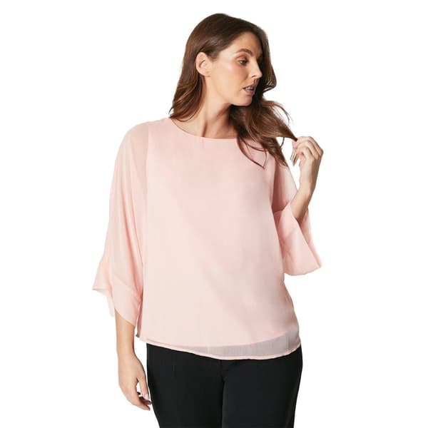 Principles Kvinnor/Damer Chiffon Batwing Sleeve Top Peach 10 UK