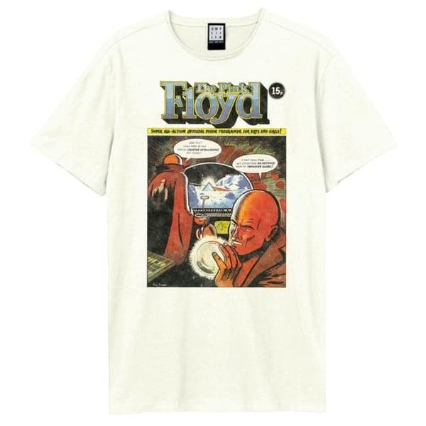 Amplified Unisex Adult Official Music Programme Pink Floyd Vintage T-Shirt