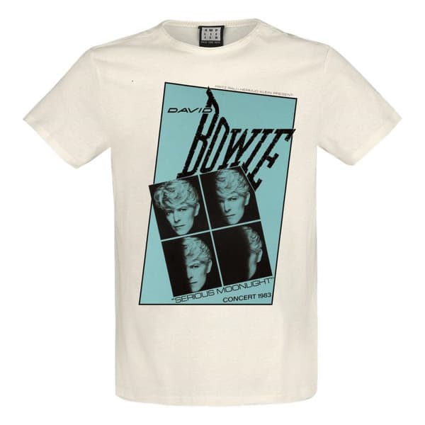 Amplified Unisex Vuxen Serious Moonlight Quad David Bowie Vintage T-shirt