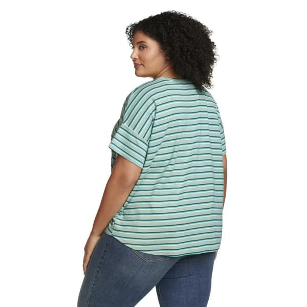 Eddie Bauer Dam/Ladies Favorite Stripe Drop Shoulder kortärmad t-shirt