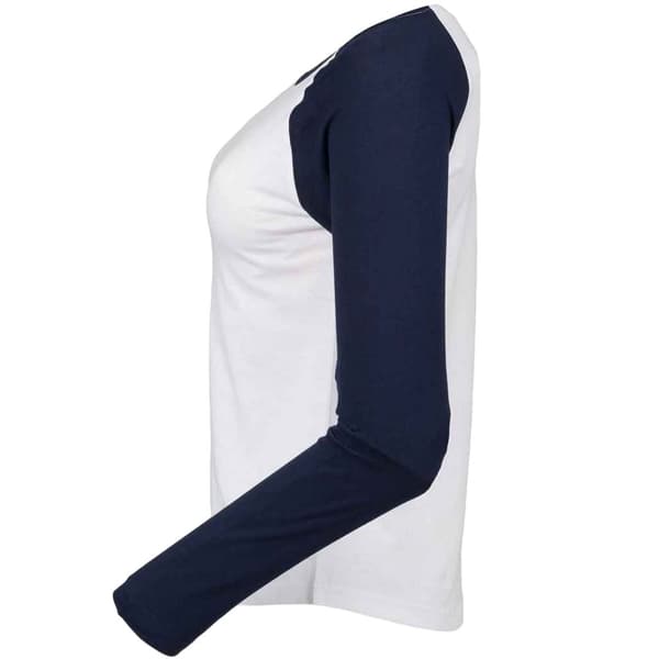 Skinni Fit Womens/Ladies Long-Sleeved Baseball T-Shirt