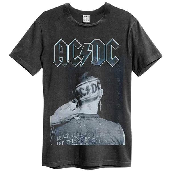 Amplified Unisex Adult Clipped AC/DC Vintage T-Shirt
