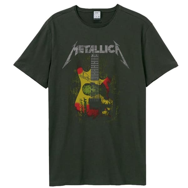 Amplified Unisex Vuxen Frankenstein Gitarr Metallica Vintage T-shirt