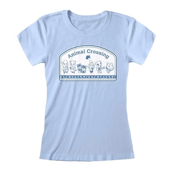 Animal Crossing Womens/Ladies Timmy & Tommy Fitted T-Shirt Sky Blue XXL