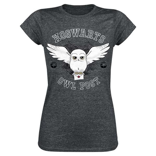 Harry Potter Dam/Ladies Hogwarts Owl Post Fitted T-shirt