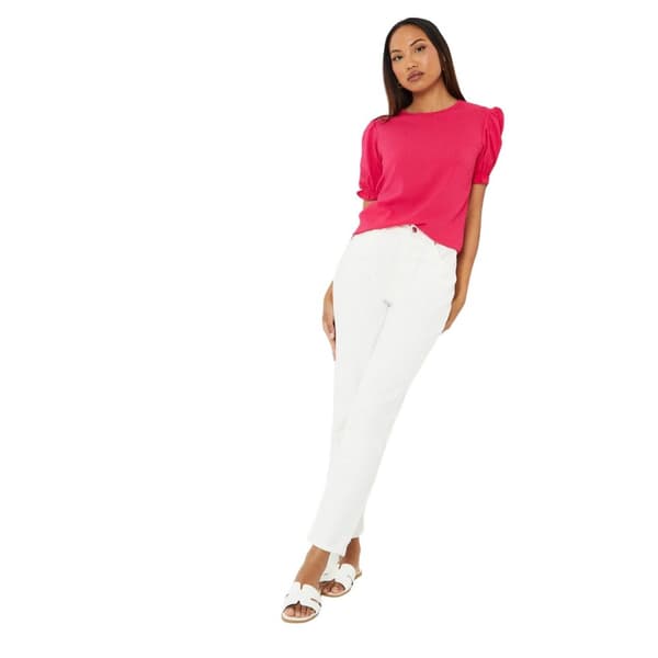 Principles Womens/Ladies Textured Frill Cuff T-Shirt