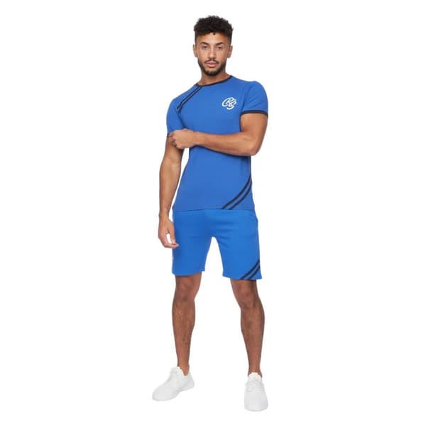 Crosshatch Mens Hamlax T-Shirt & Shorts Set Blue/Navy L