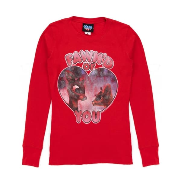 Junk Food Långärmad T-shirt Rudolph för dam och dam