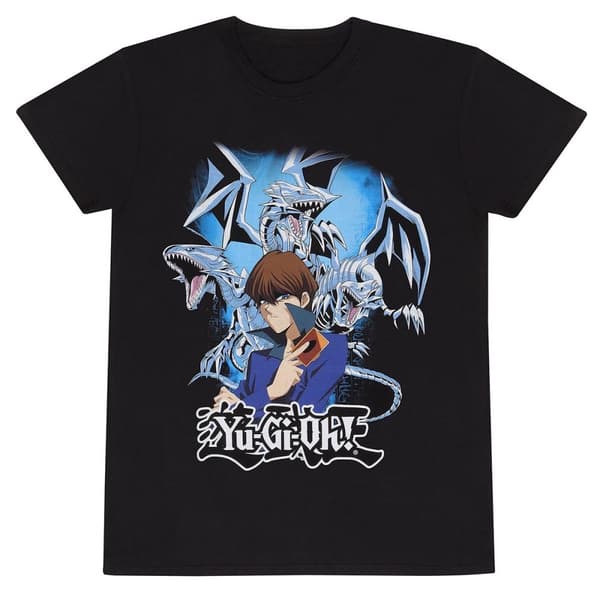 Yu-Gi-Oh! Unisex Adult Seto Kaiba and Blue Eyes White Dragon T-Shirt