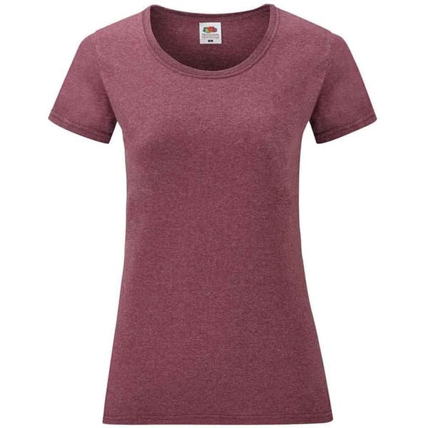 Fruit of the Loom Value T-Shirt för dam och dam Heather Burgundy M