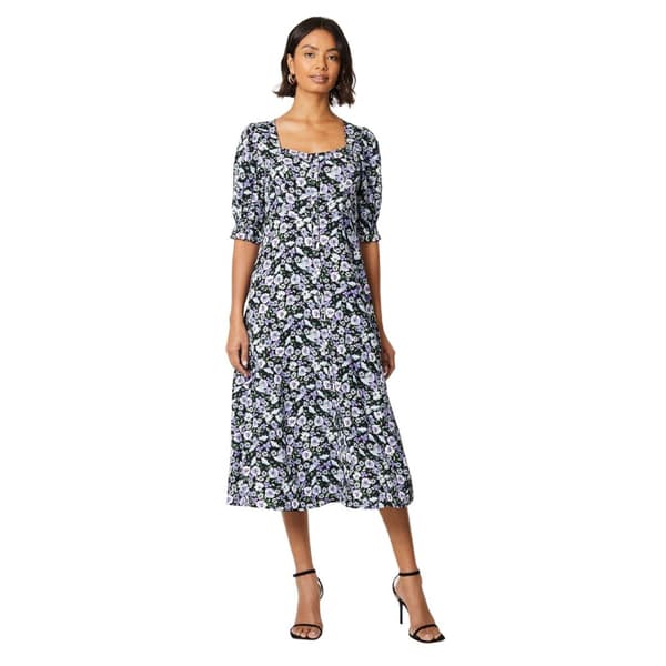 Dorothy Perkins Dam/Lady Ditsy Print kortärmad skjortklänning Blue 18 UK