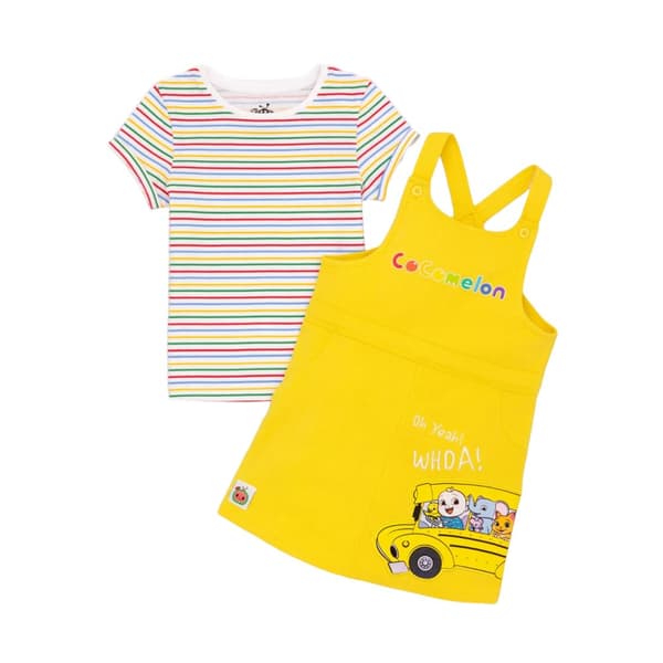 Cocomelon Girls Oh Yeah! Whoa! Pinafore Dress Set