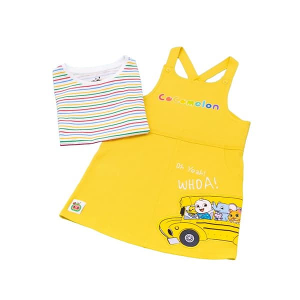 Cocomelon Girls Oh Yeah! Whoa! Pinafore Dress Set