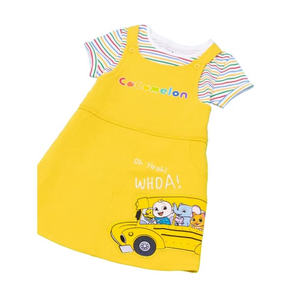 Cocomelon Girls Oh Yeah! Whoa! Pinafore Dress Set