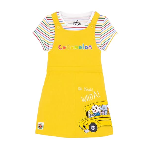 Cocomelon Girls Oh Yeah! Whoa! Pinafore Dress Set