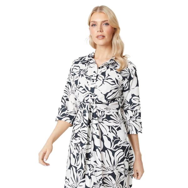 Principles Womens/Ladies Floral Front Tie Midi Shirt Dress