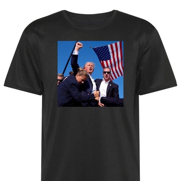 Sport T-shirt til Voksen | Behagelig Trænings T-shirt Donald J. Trump Sort XX-Large