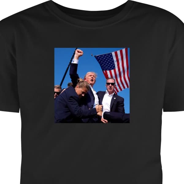 Vuxen-T-shirt | Bekväm T-shirt för Vuxna Donald J. Trump Svart