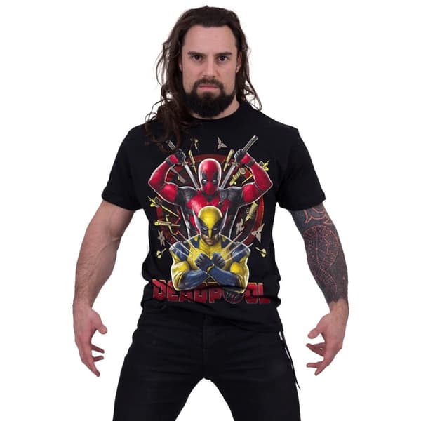Deadpool & Wolverine T-shirt med Bullseye för vuxna, unisex