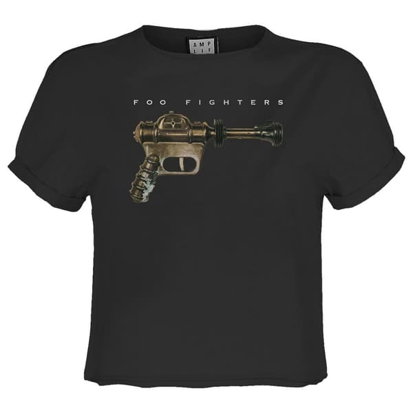 Amplified Womens/Ladies Ray Gun Foo Fighters Crop T-Shirt