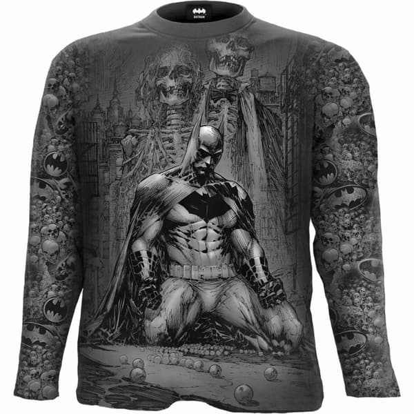 Batman Unisex Adult Vengeance Wrap Long-Sleeved T-Shirt