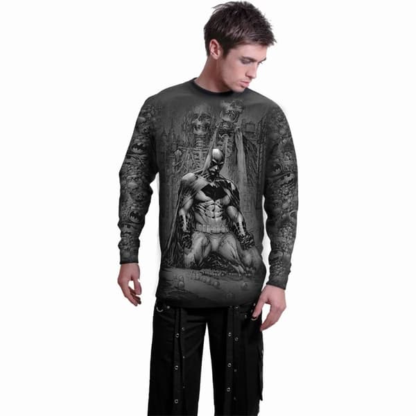 Batman Unisex Adult Vengeance Wrap Long-Sleeved T-Shirt