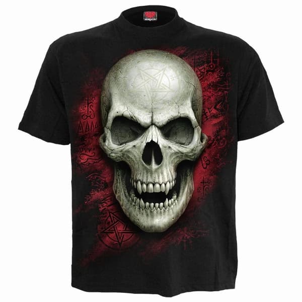 Spiral Direct Unisex Adult Gothic Runes Glow In The Dark T-Shirt