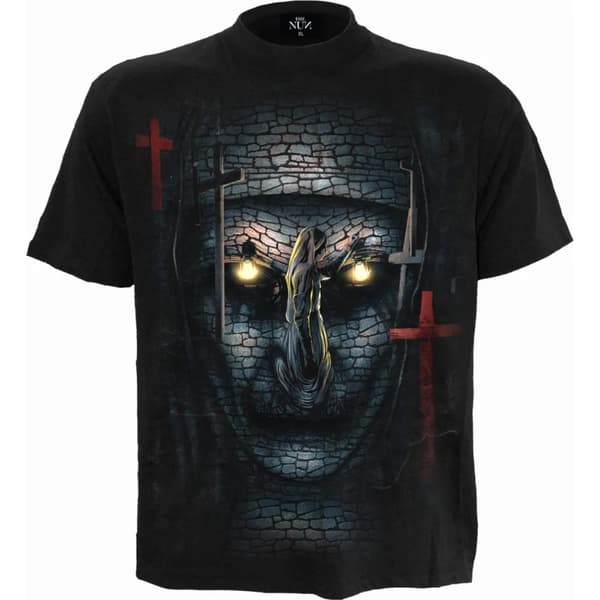 The Nun Unisex Adult Skull Illusion T-Shirt Black S